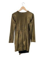 Vestido midi efecto metalizado