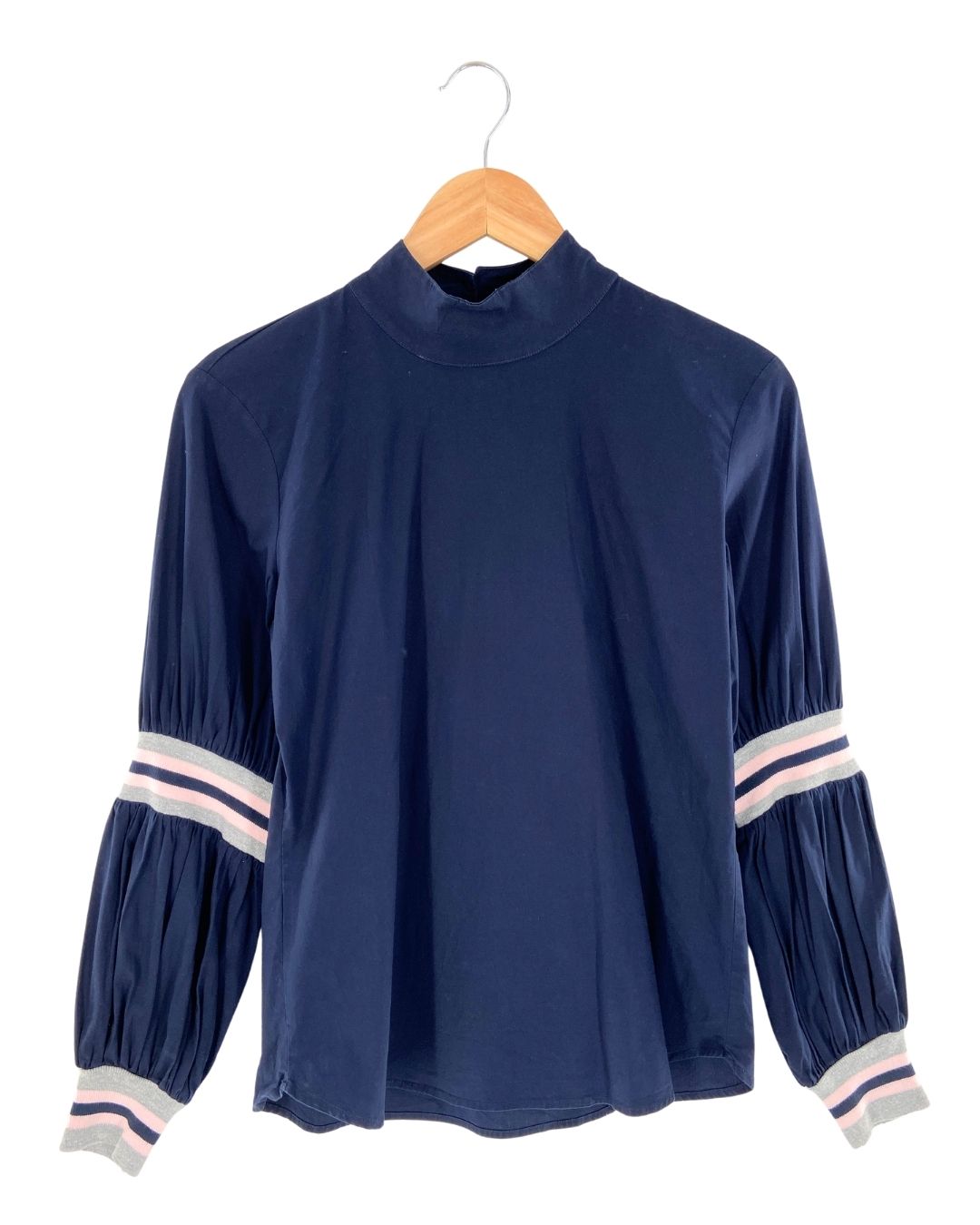 Blusa manga larga rib a rayas