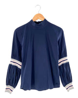 Blusa manga larga rib a rayas