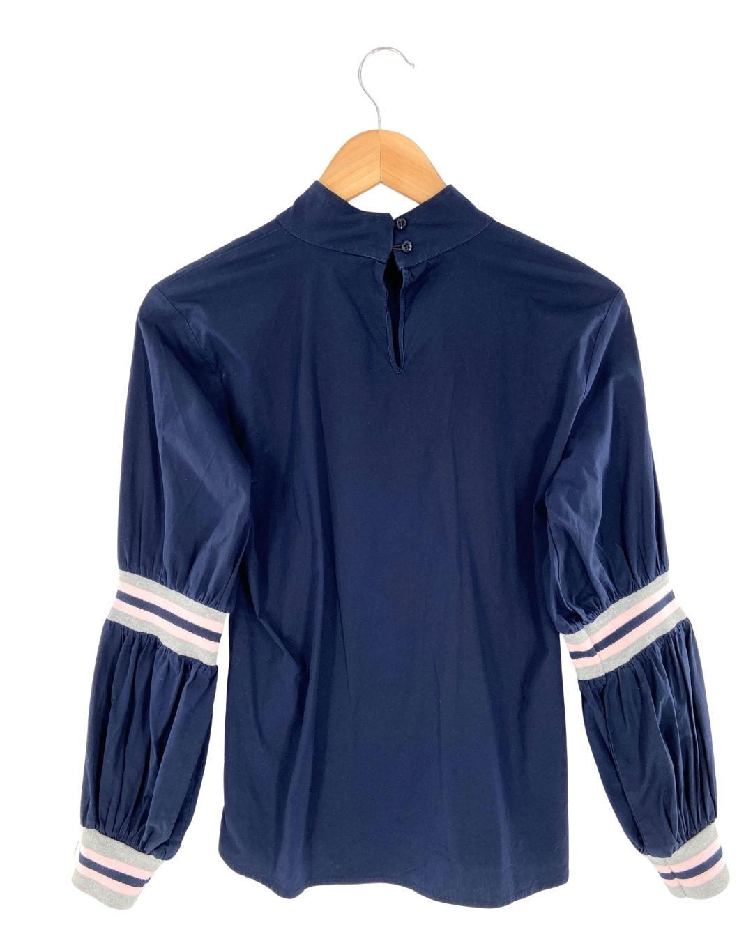 Blusa manga larga rib a rayas