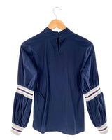 Blusa manga larga rib a rayas