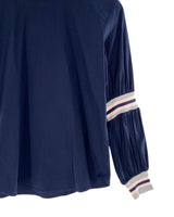 Blusa manga larga rib a rayas