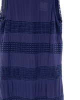 Vestido mini recto con franjas