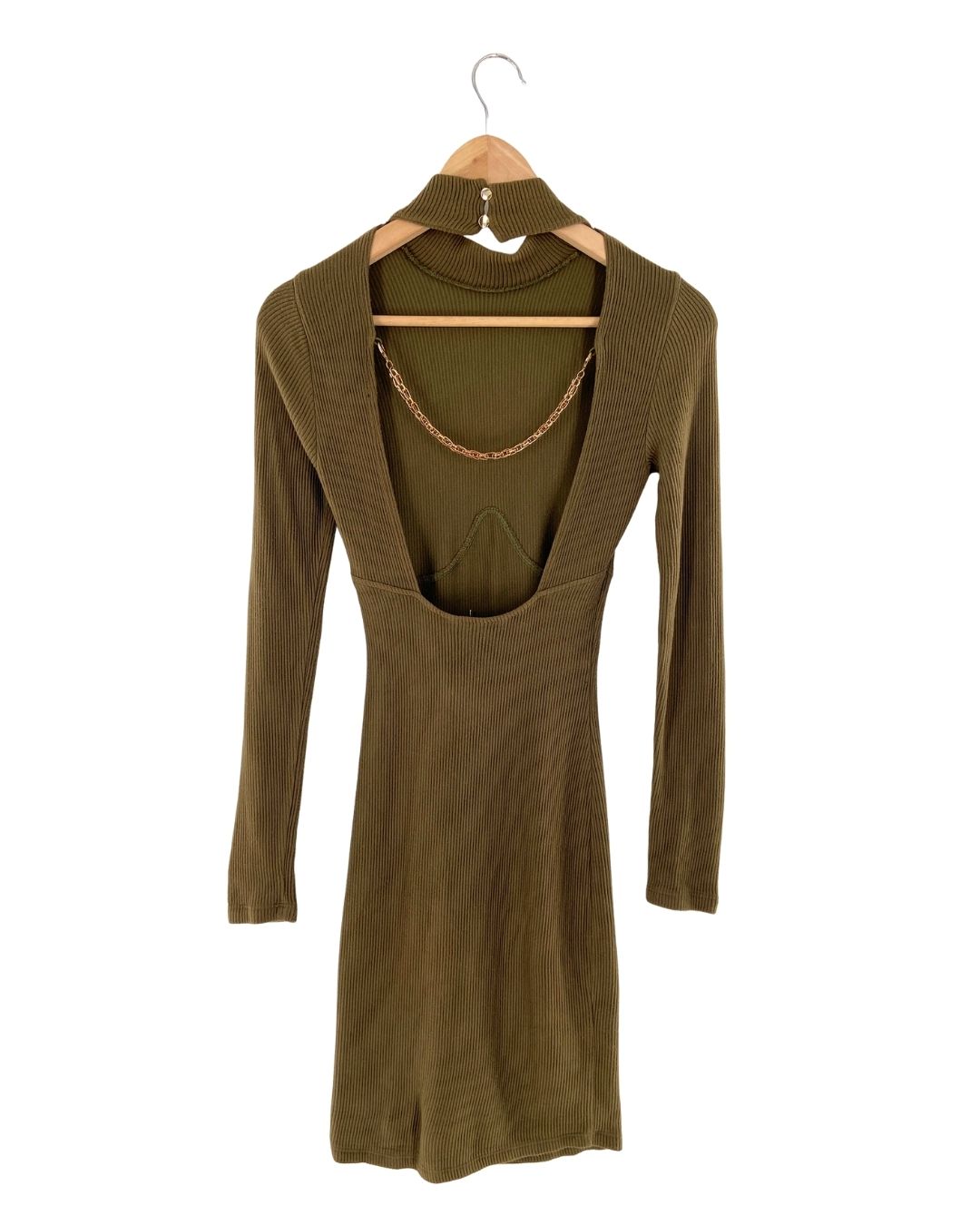 Vestido midi canale cut out