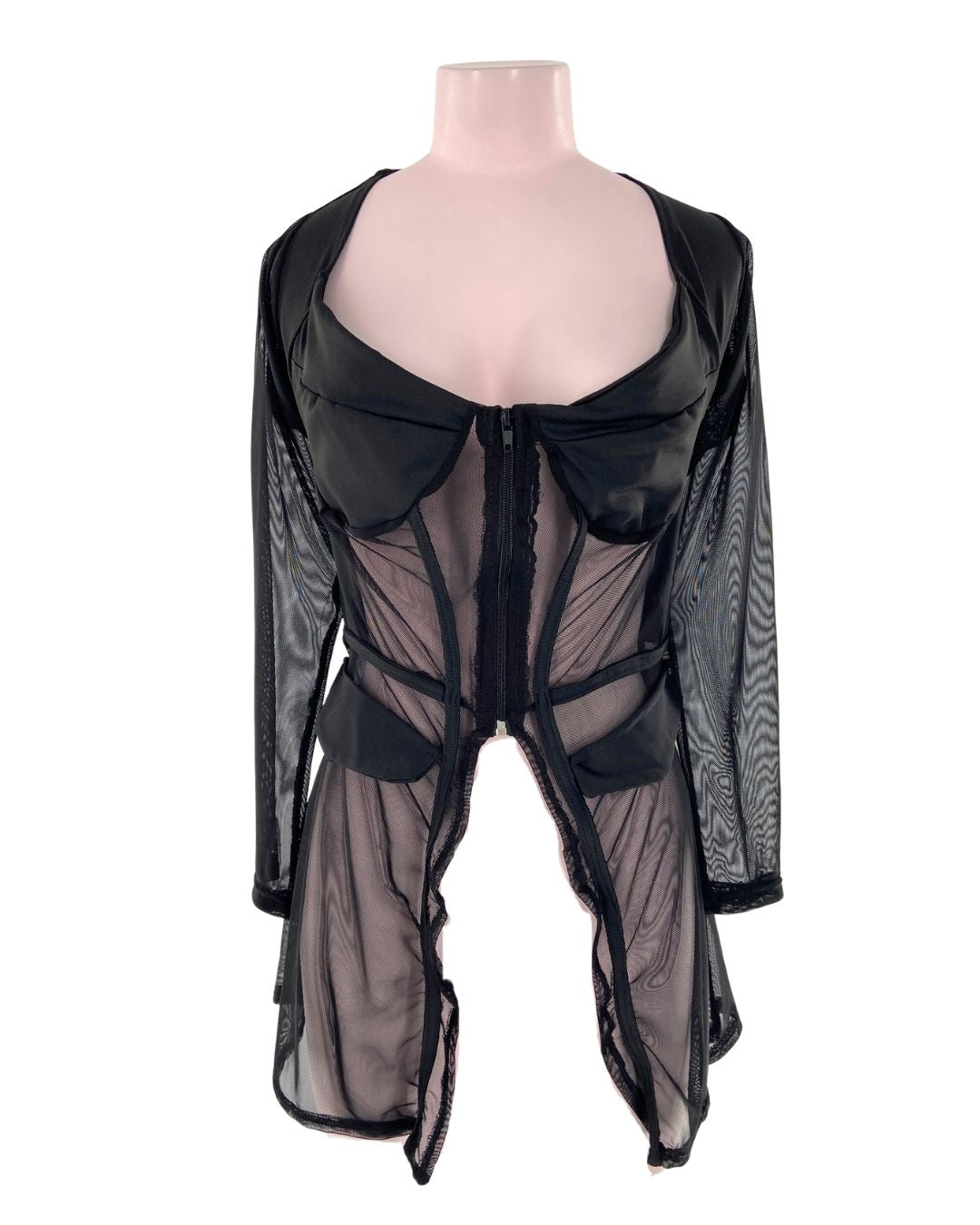 Blusa manga larga con detalles