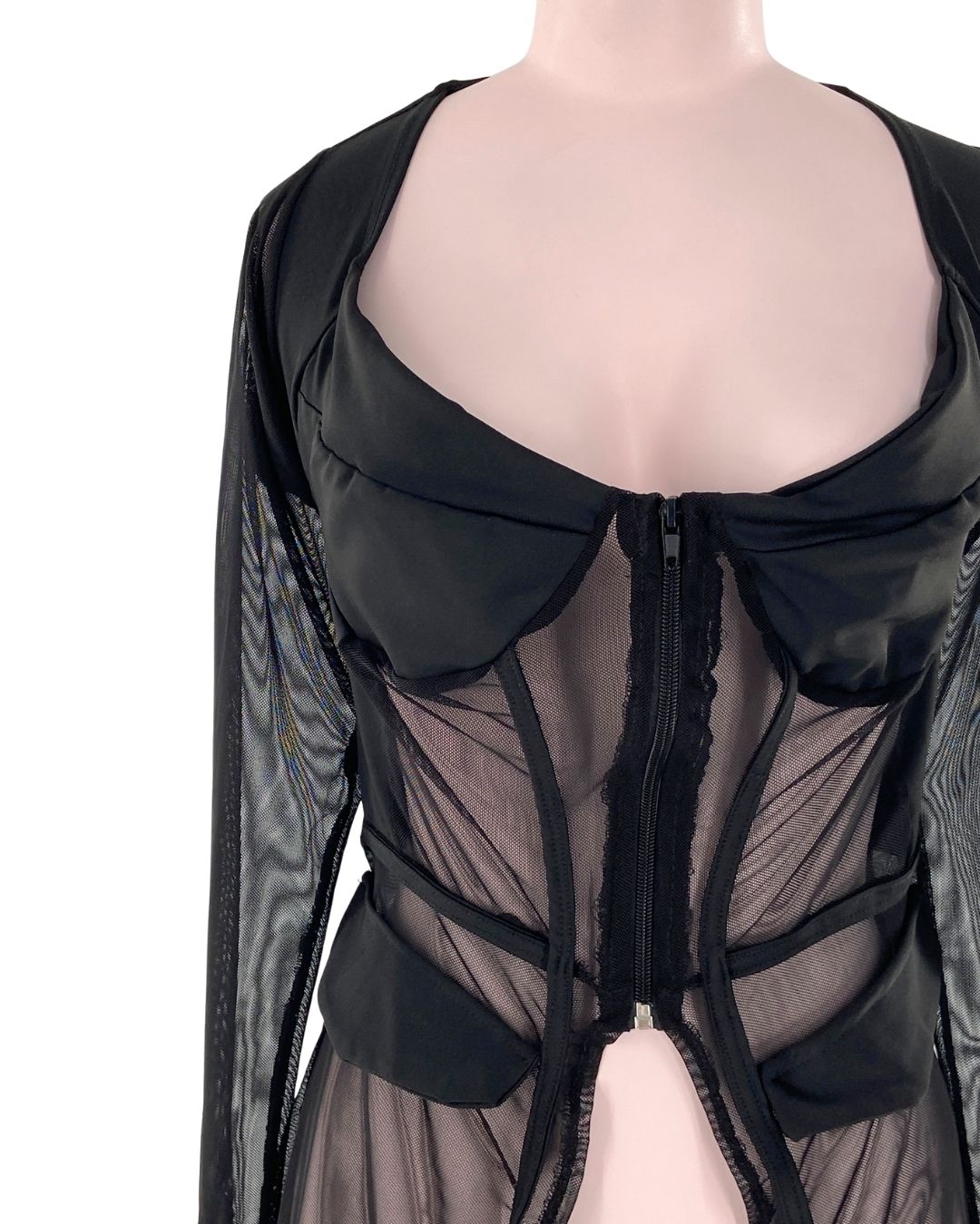 Blusa manga larga con detalles