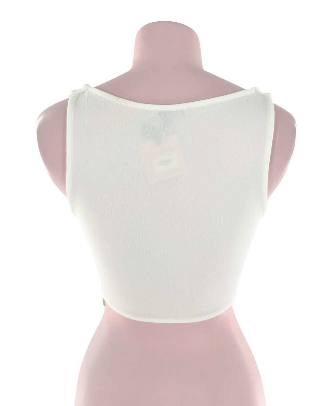 Blusa crop con textura anudada