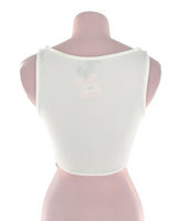 Blusa crop con textura anudada