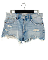 Short mini en denim destroyed