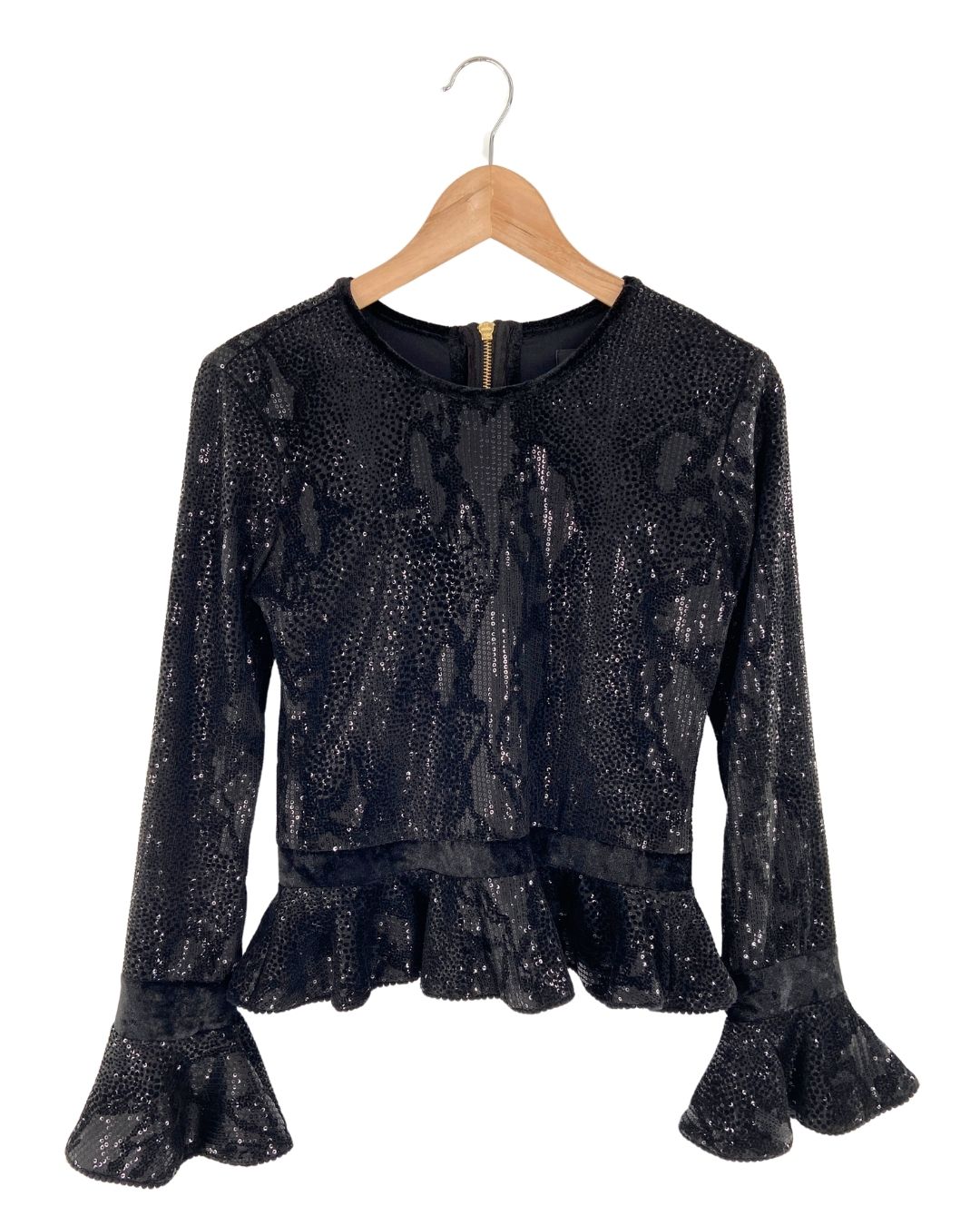 Blusa en lentejuelas y velvet