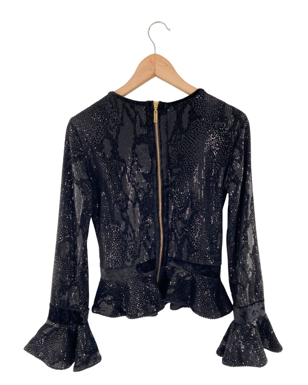 Blusa en lentejuelas y velvet
