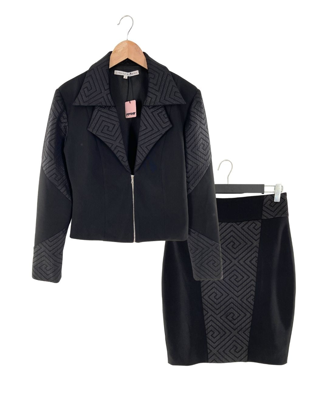 Set de blazer y falda doble