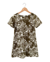 Vestido mini manga corta print