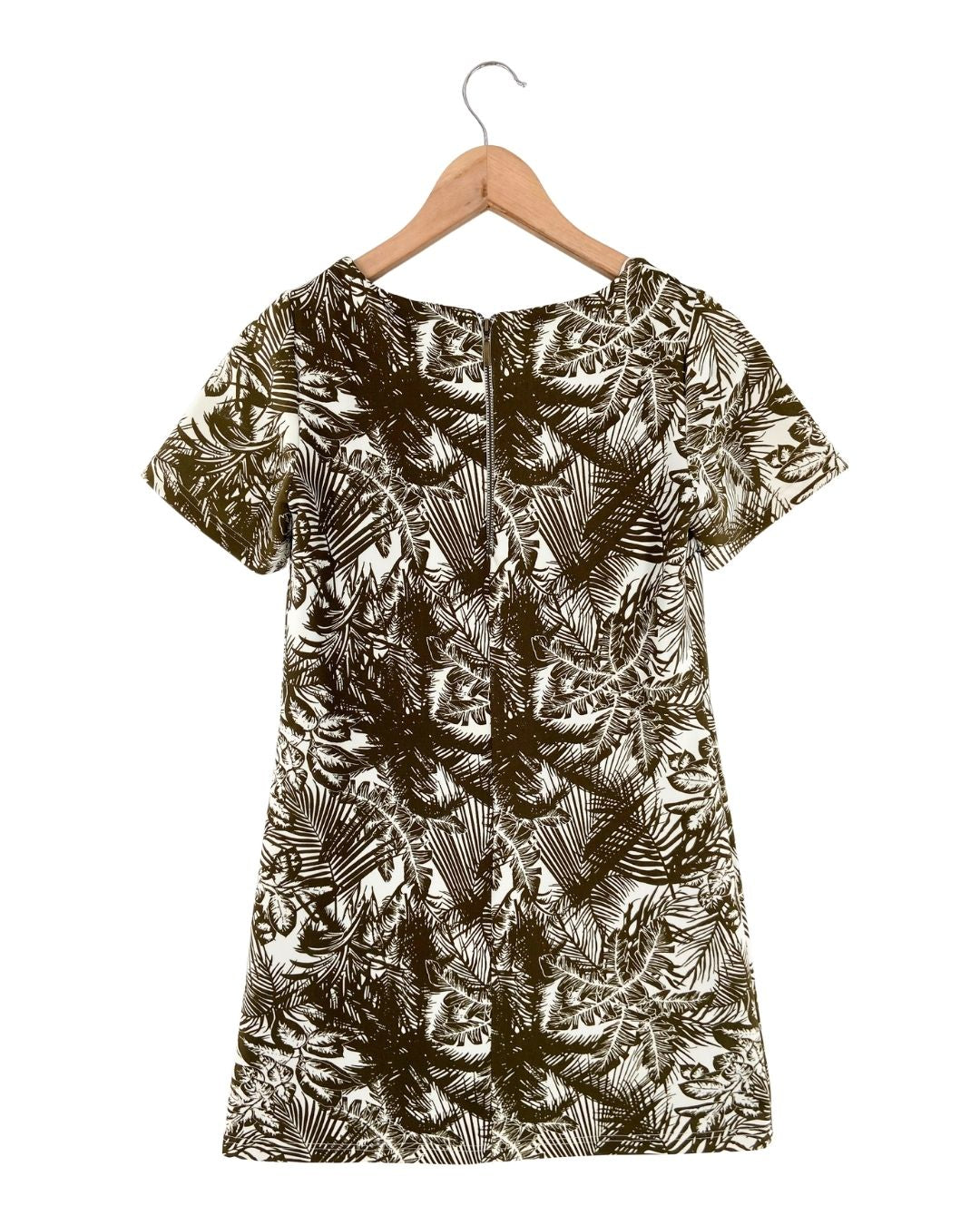 Vestido mini manga corta print