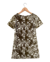Vestido mini manga corta print