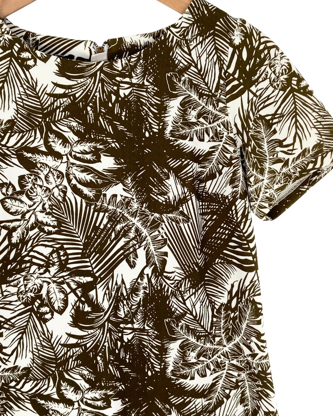Vestido mini manga corta print