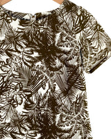 Vestido mini manga corta print