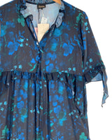 Vestido midi con vuelos print