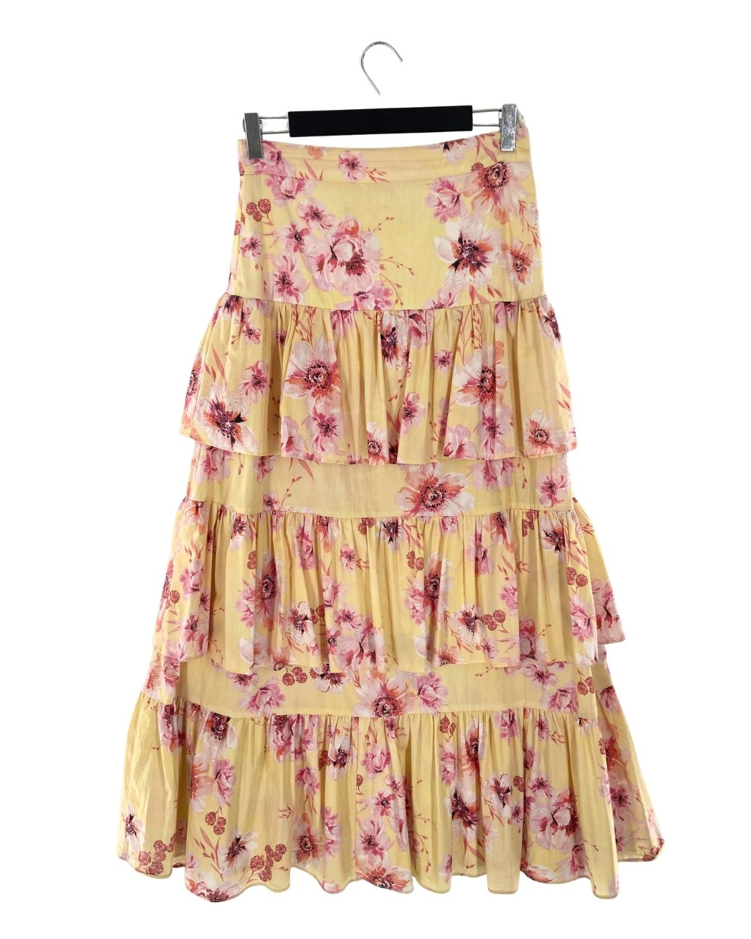 Maxi falda con vuelos print