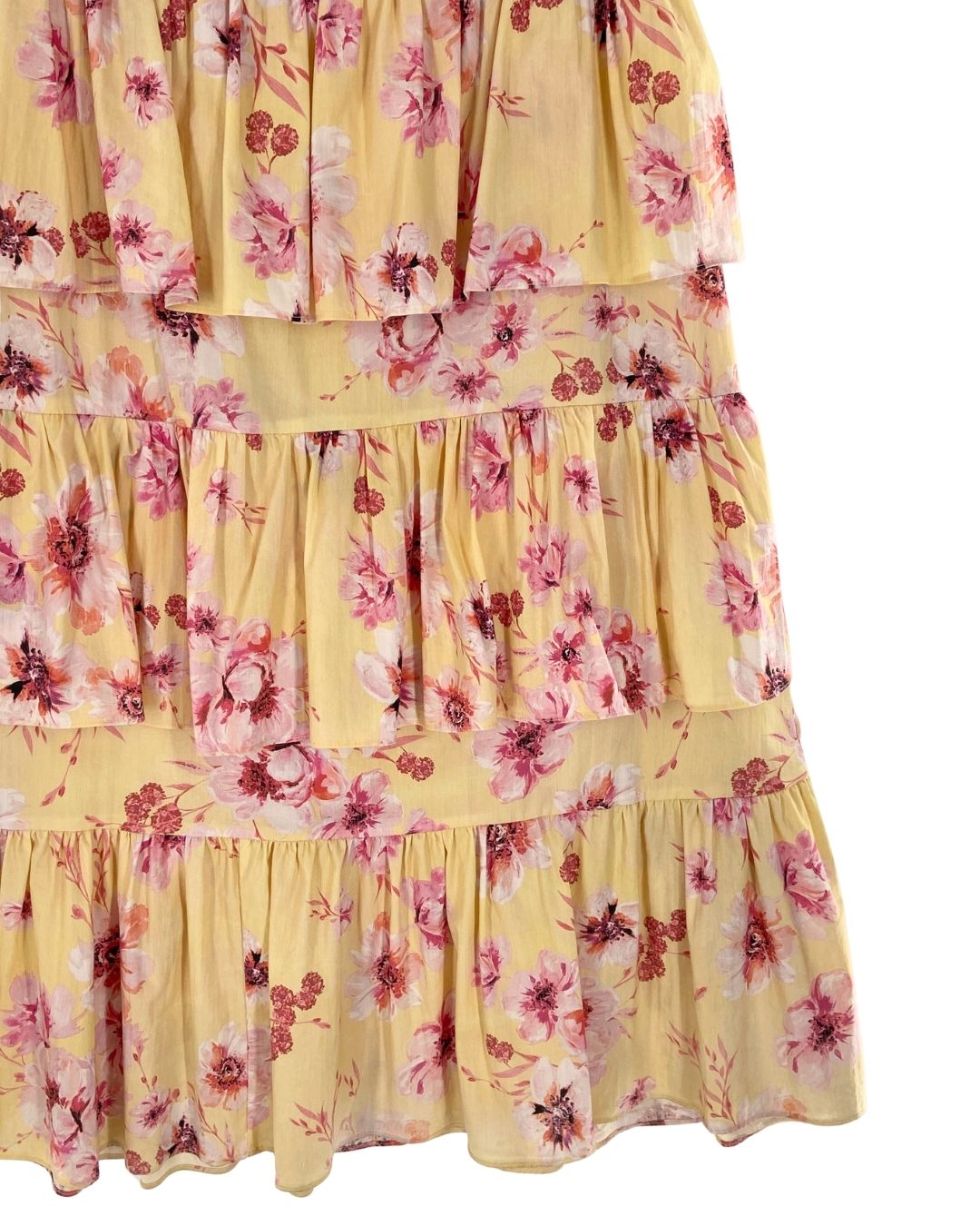 Maxi falda con vuelos print