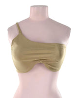 Crop top satinado one shouder