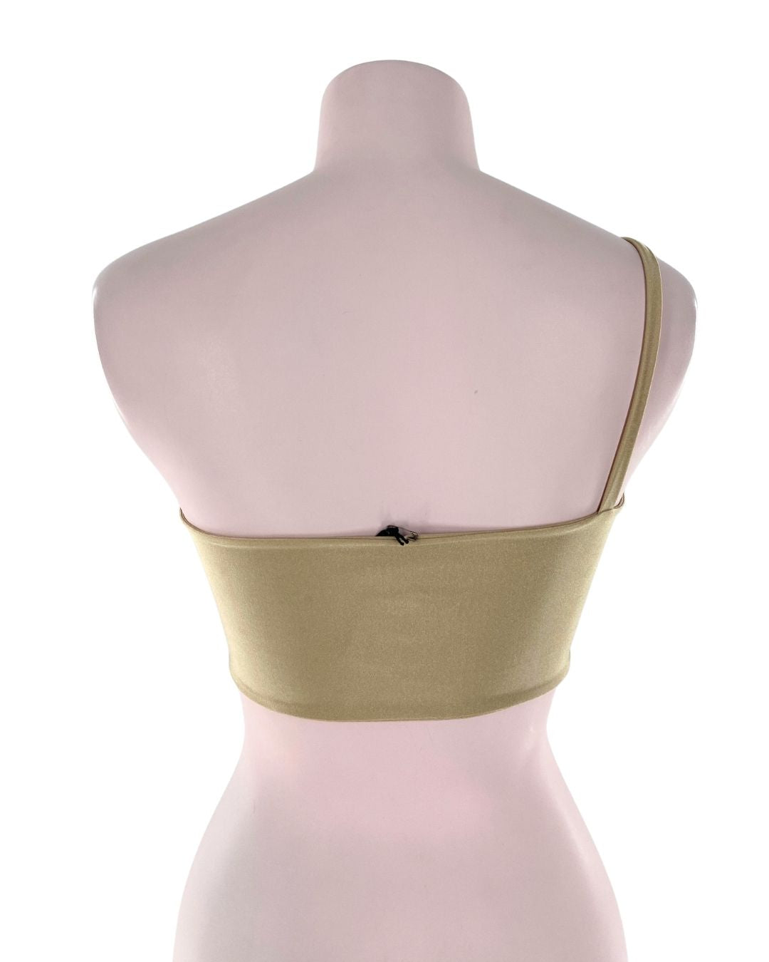 Crop top satinado one shouder