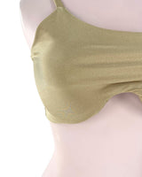 Crop top satinado one shouder