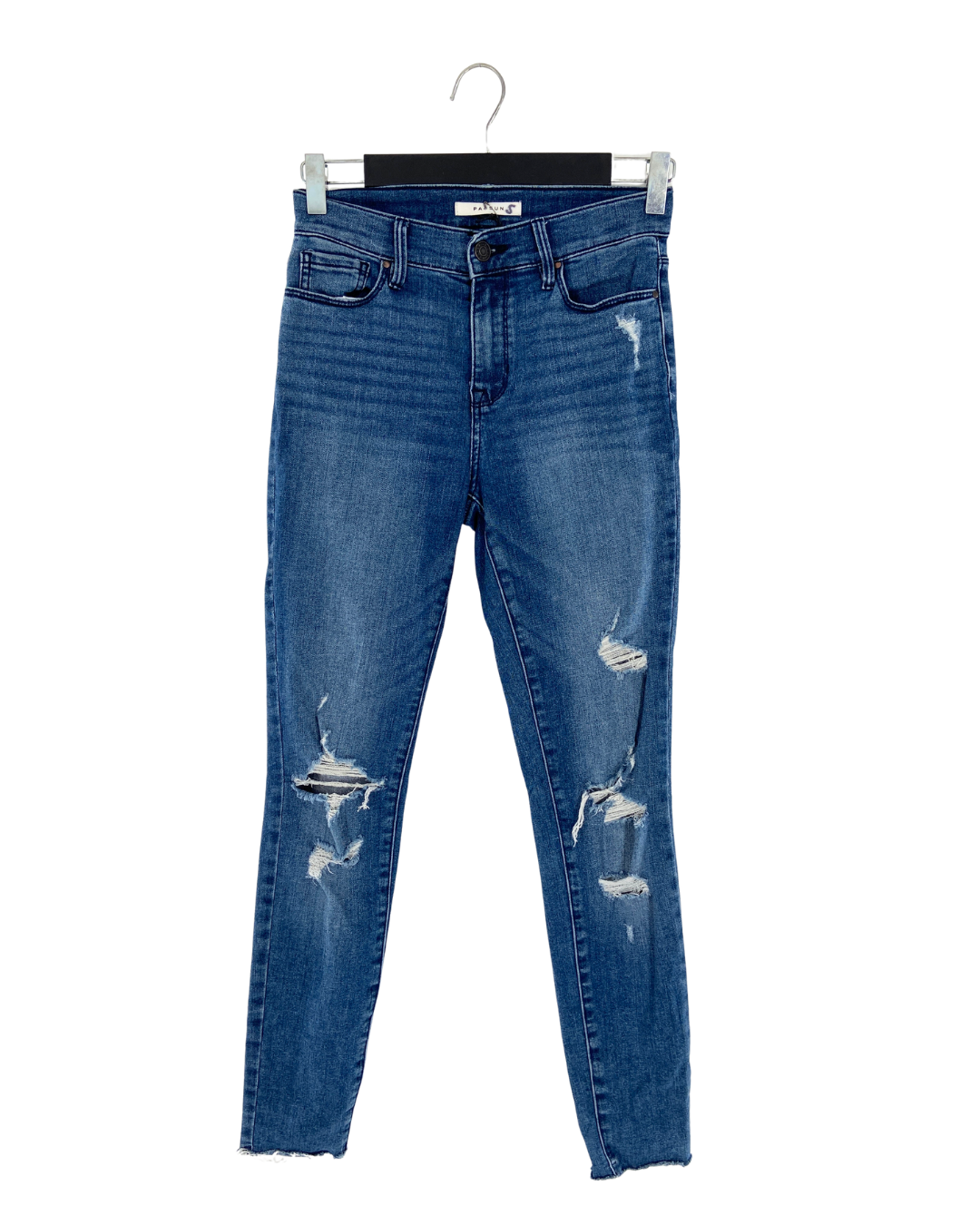 Skinny jean destroyed stretch