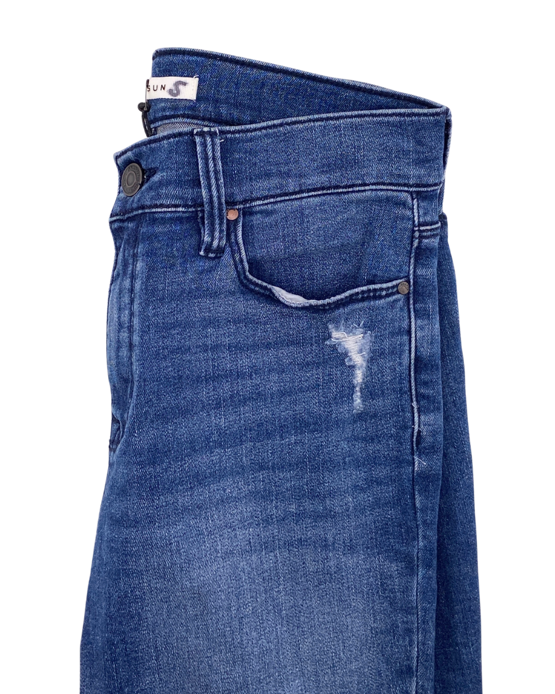 Skinny jean destroyed stretch