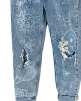 Jean boyfriend rigido