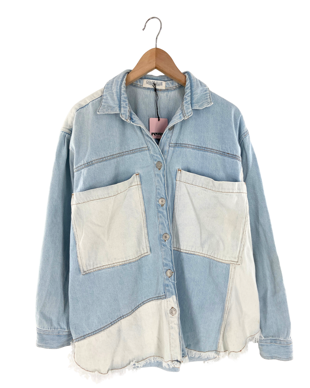 Chaqueta en denim colorblock