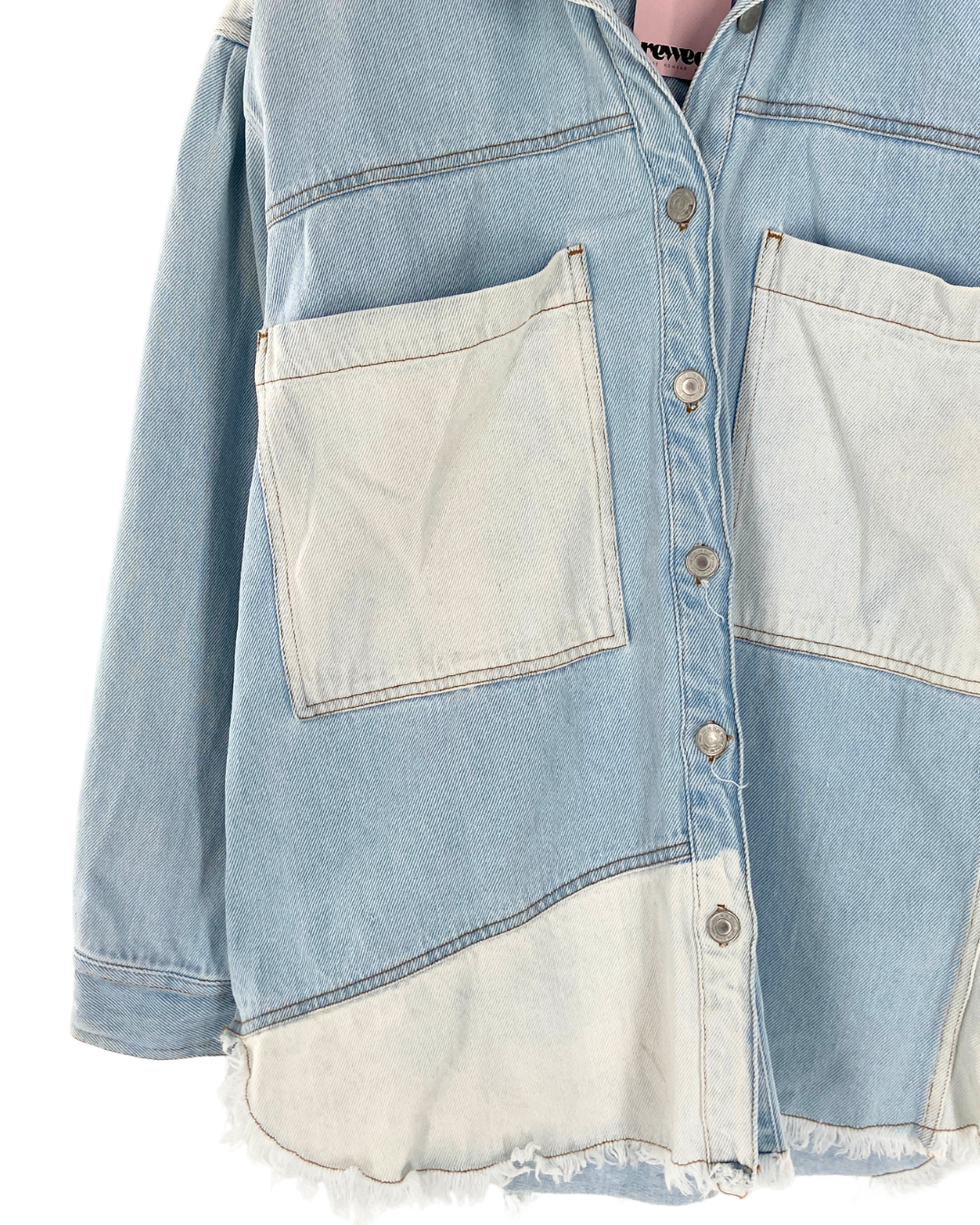 Chaqueta en denim colorblock
