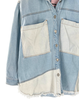 Chaqueta en denim colorblock