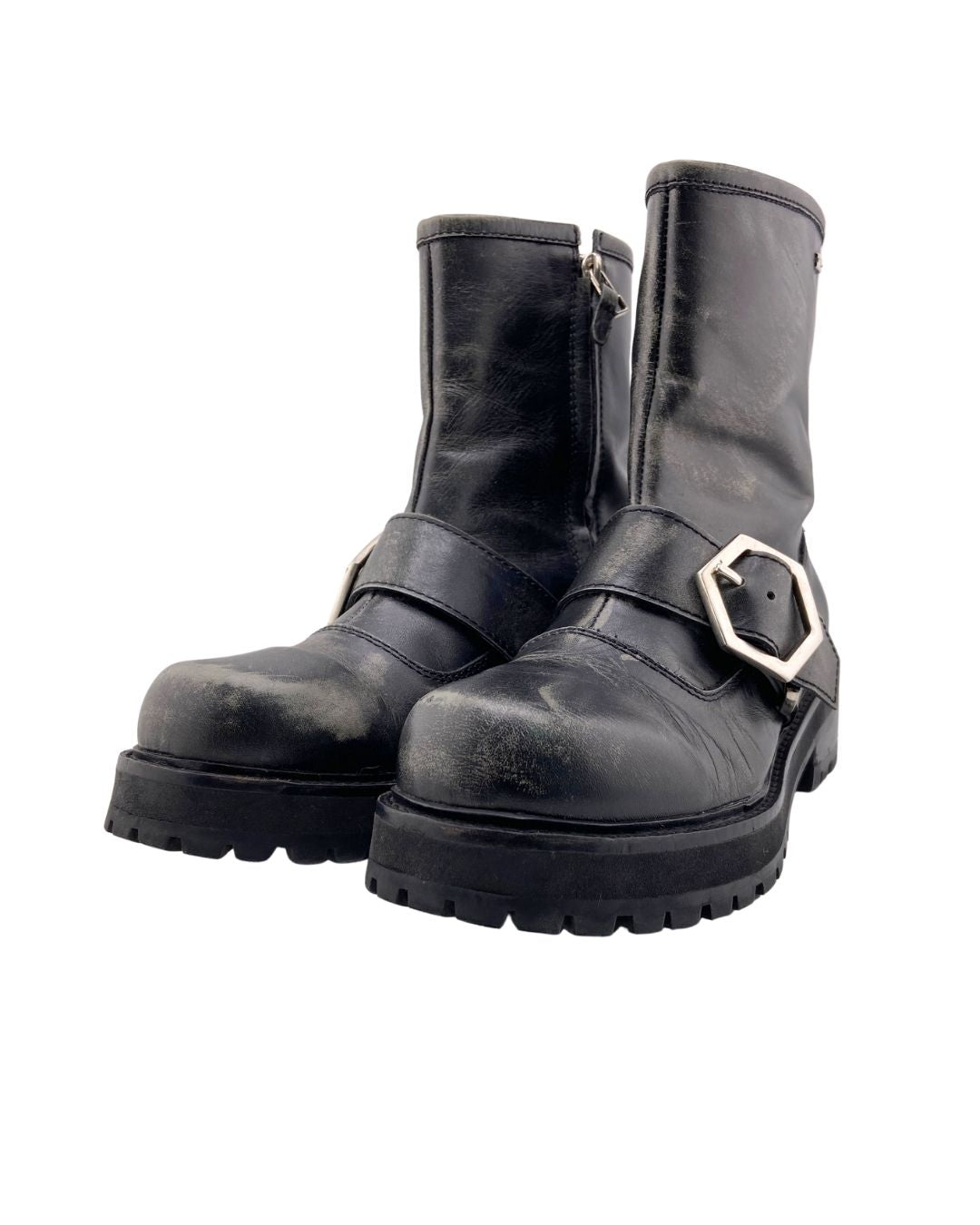 Moto boots con hebillas