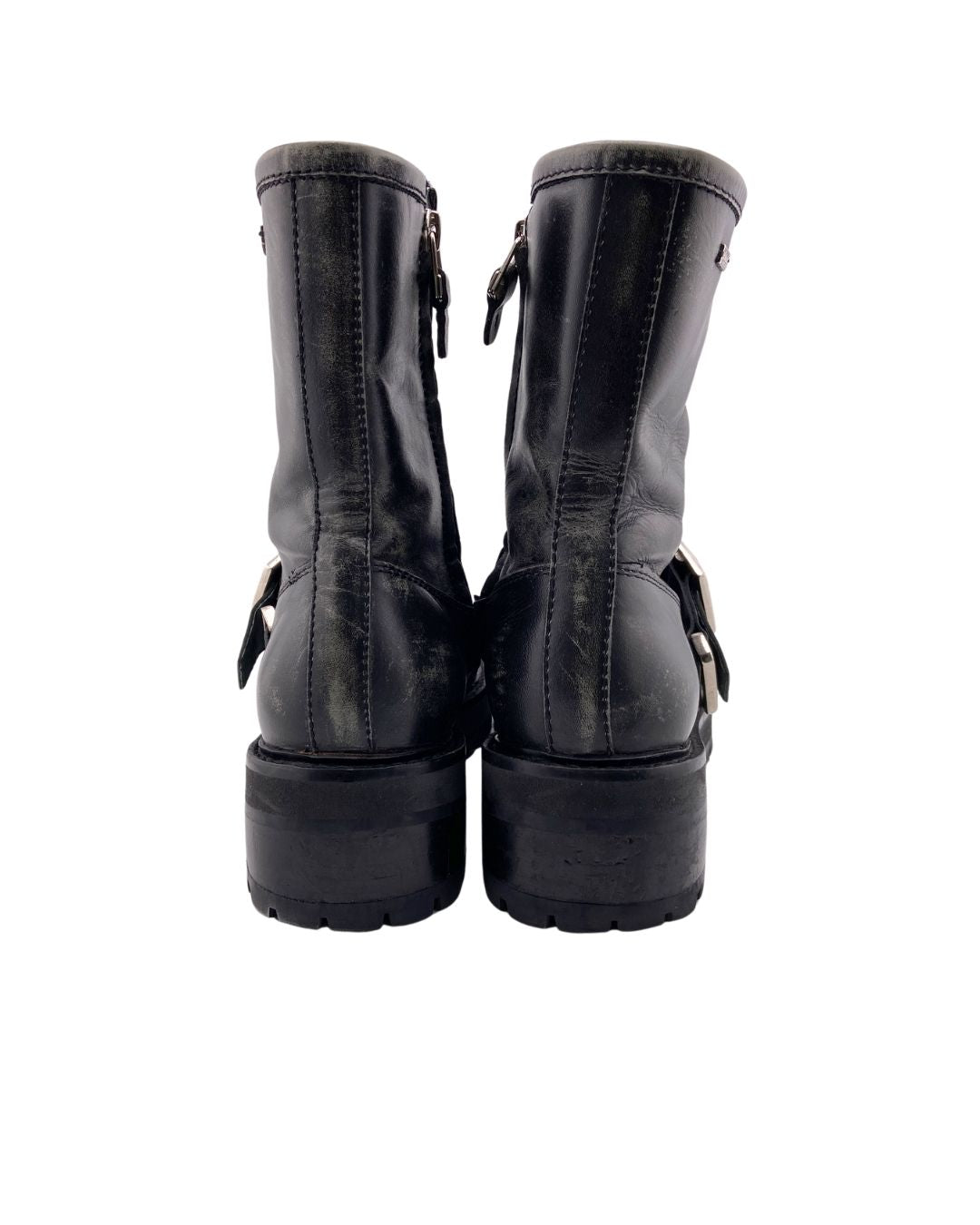 Moto boots con hebillas