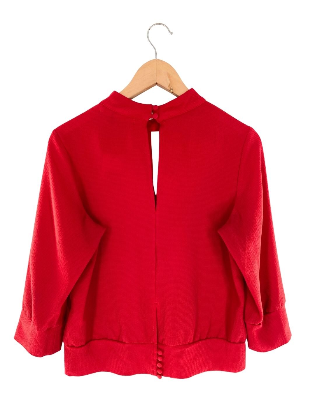 Blusa manga larga con textura