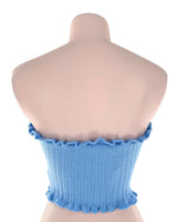 Crop top tejido strapless