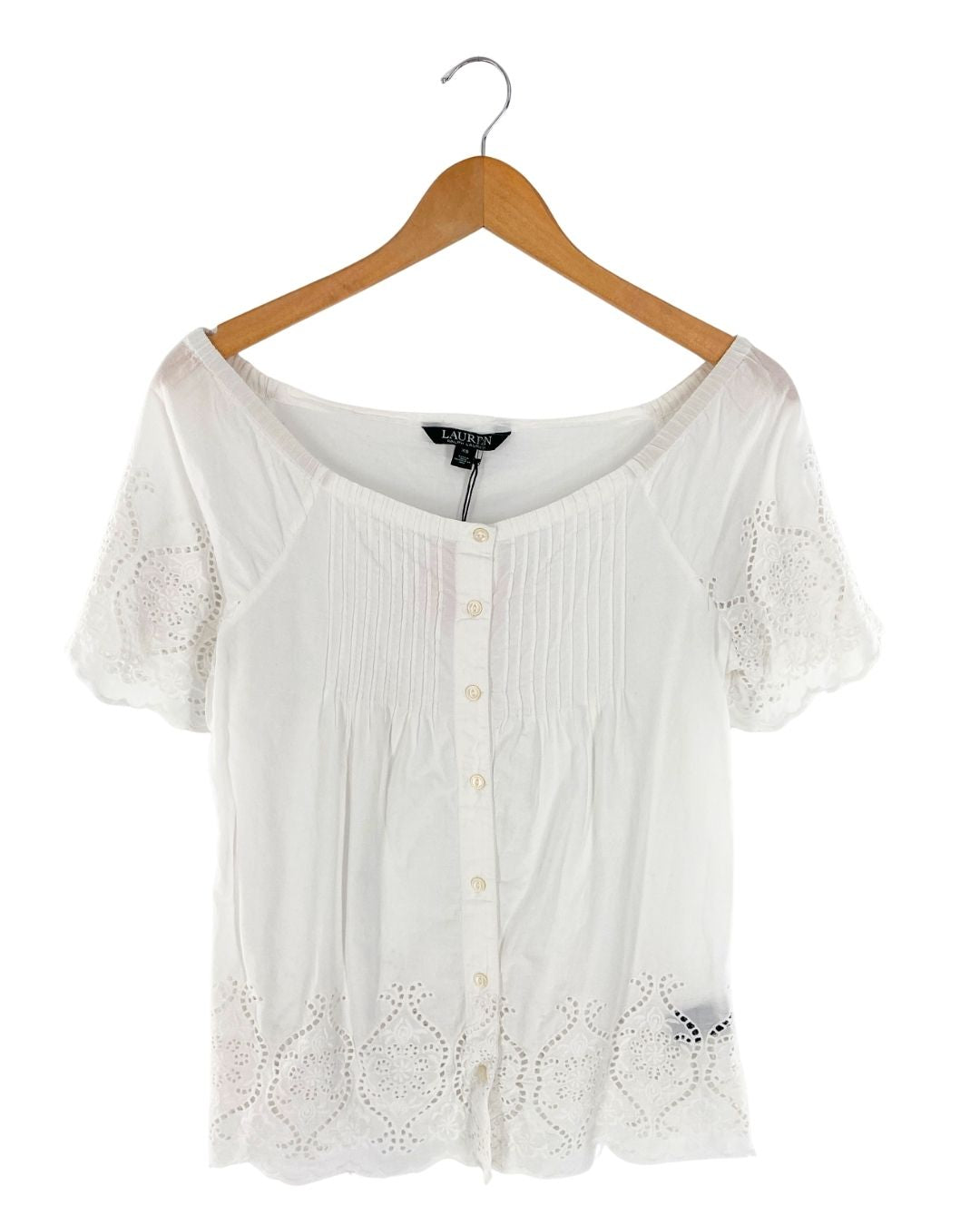 Blusa manga puente en ojalillo