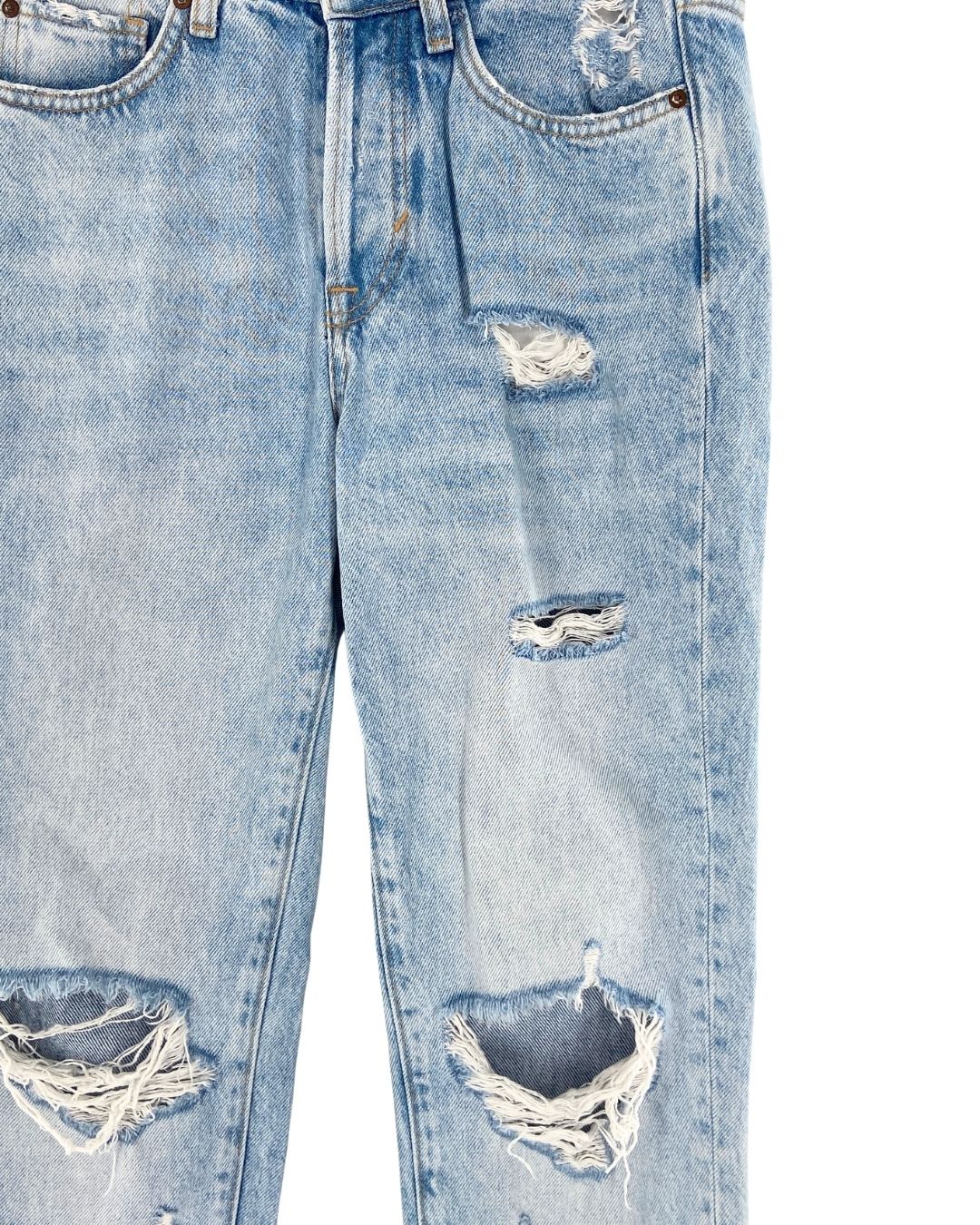 Skinny jean destroyed rigido