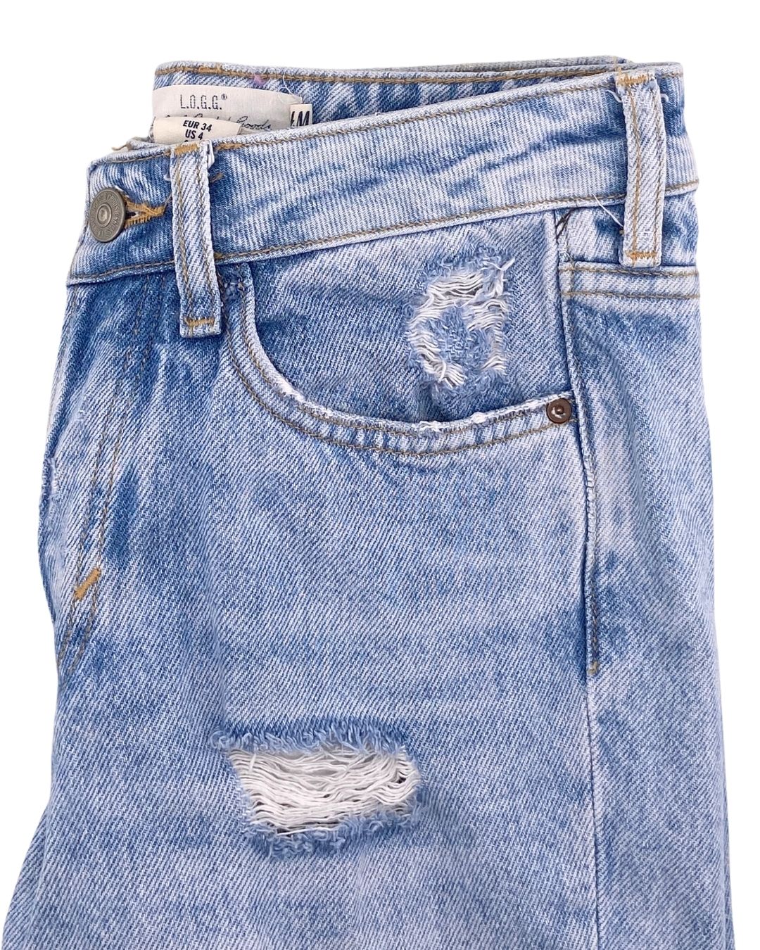 Skinny jean destroyed rigido