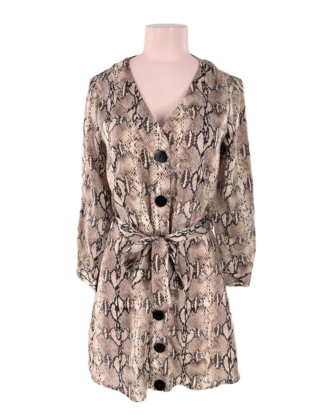 Vestido midi satinado print