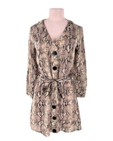 Vestido midi satinado print