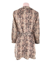 Vestido midi satinado print