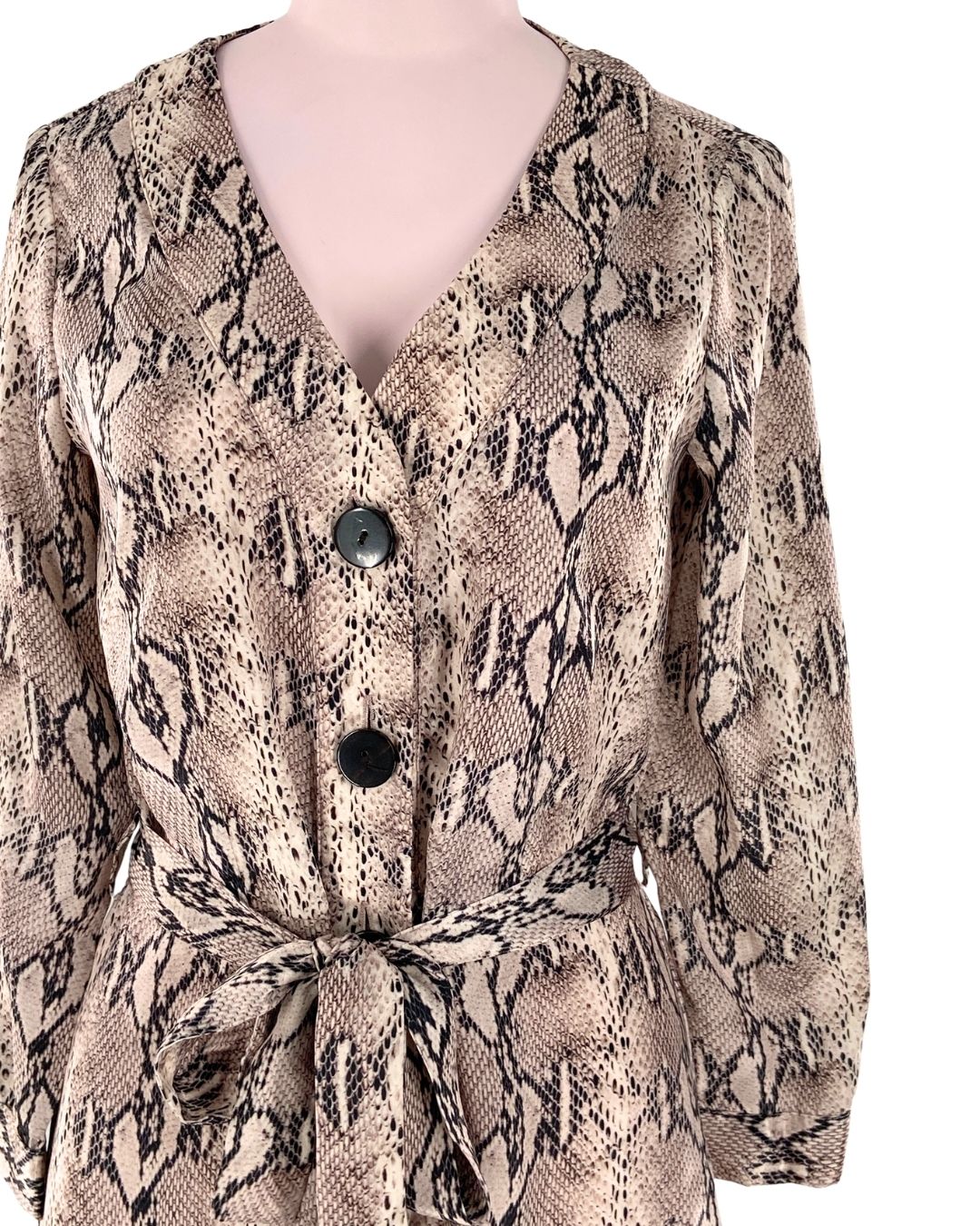 Vestido midi satinado print