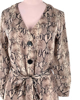 Vestido midi satinado print