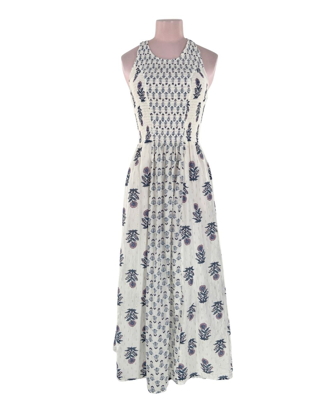Maxi vestido encauchado print