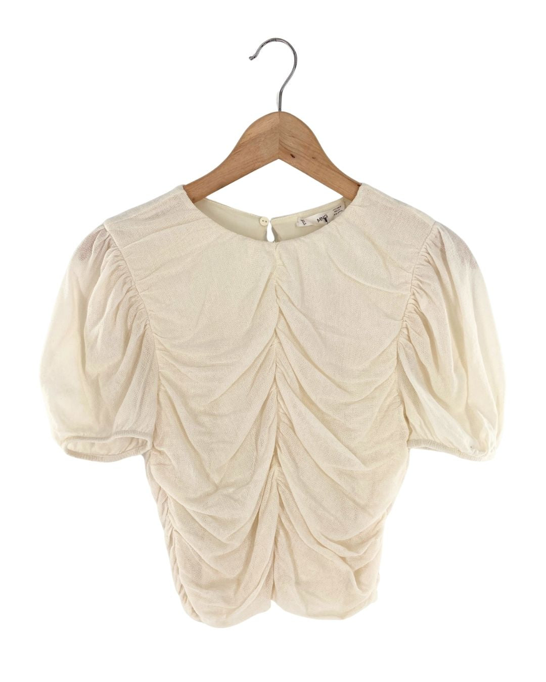 Blusa em mesh drapeada