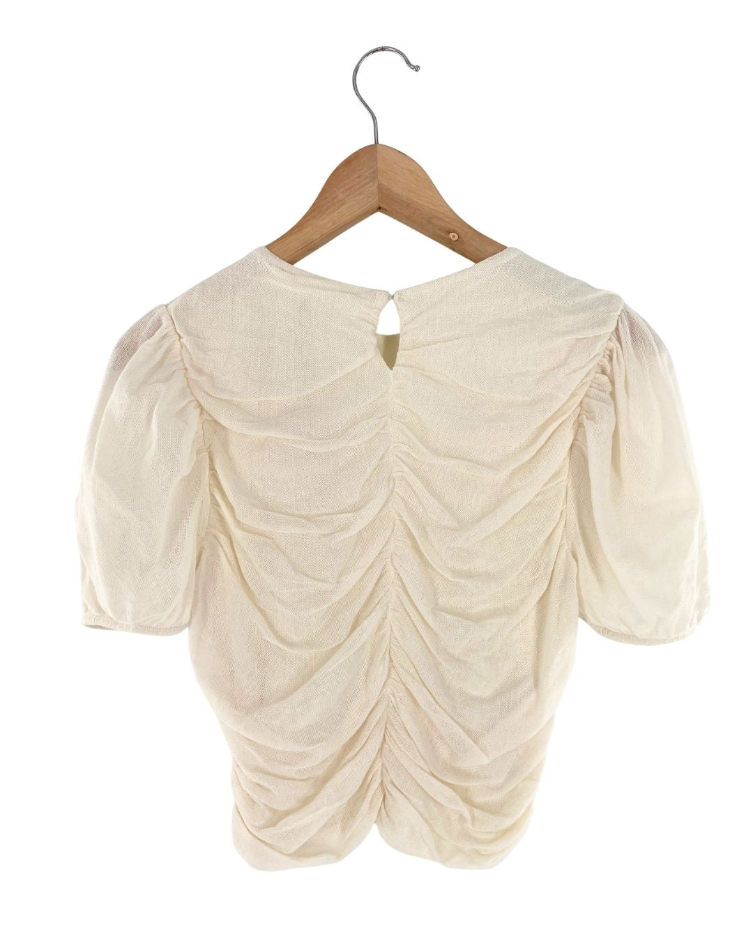 Blusa em mesh drapeada