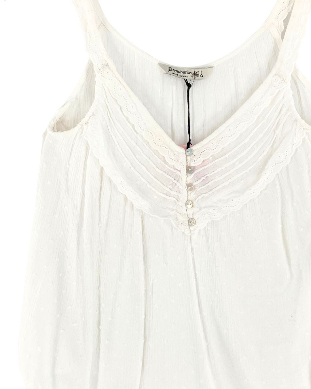 Blusa de tiras en plumeti