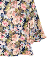 Blusa manga 3/4 traslucida